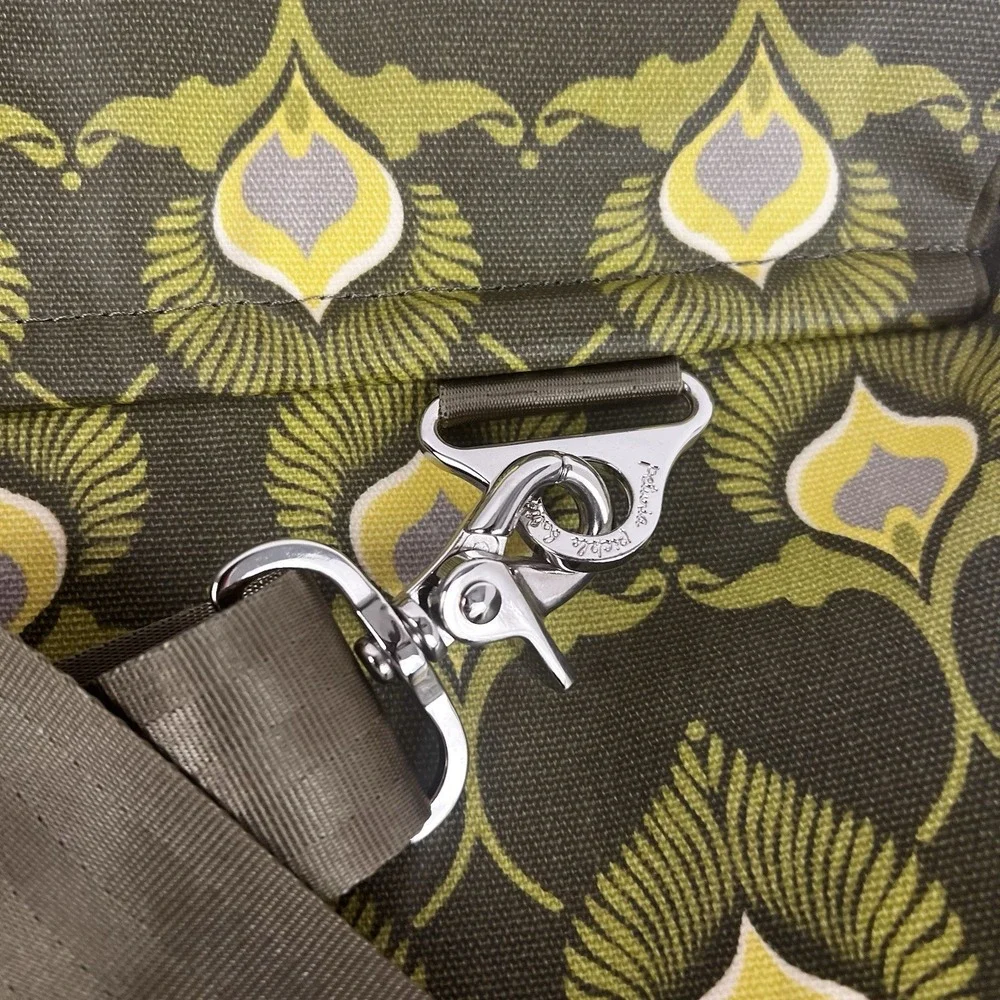 Petunia Pickle‎ Bottom Diaper Bag Large Boxy Backpack Green Floral